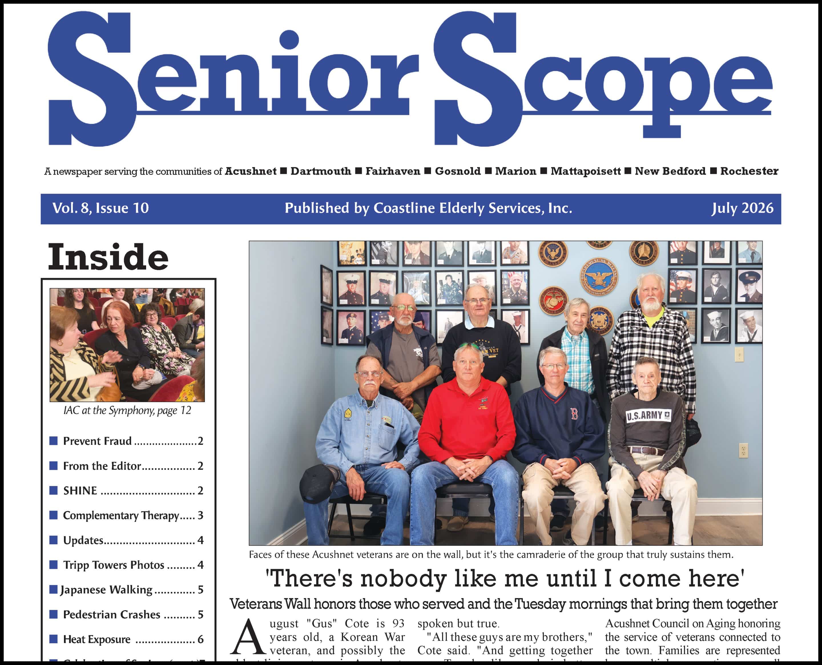 Top half of Senior Scope front page of the June 2026 issue.