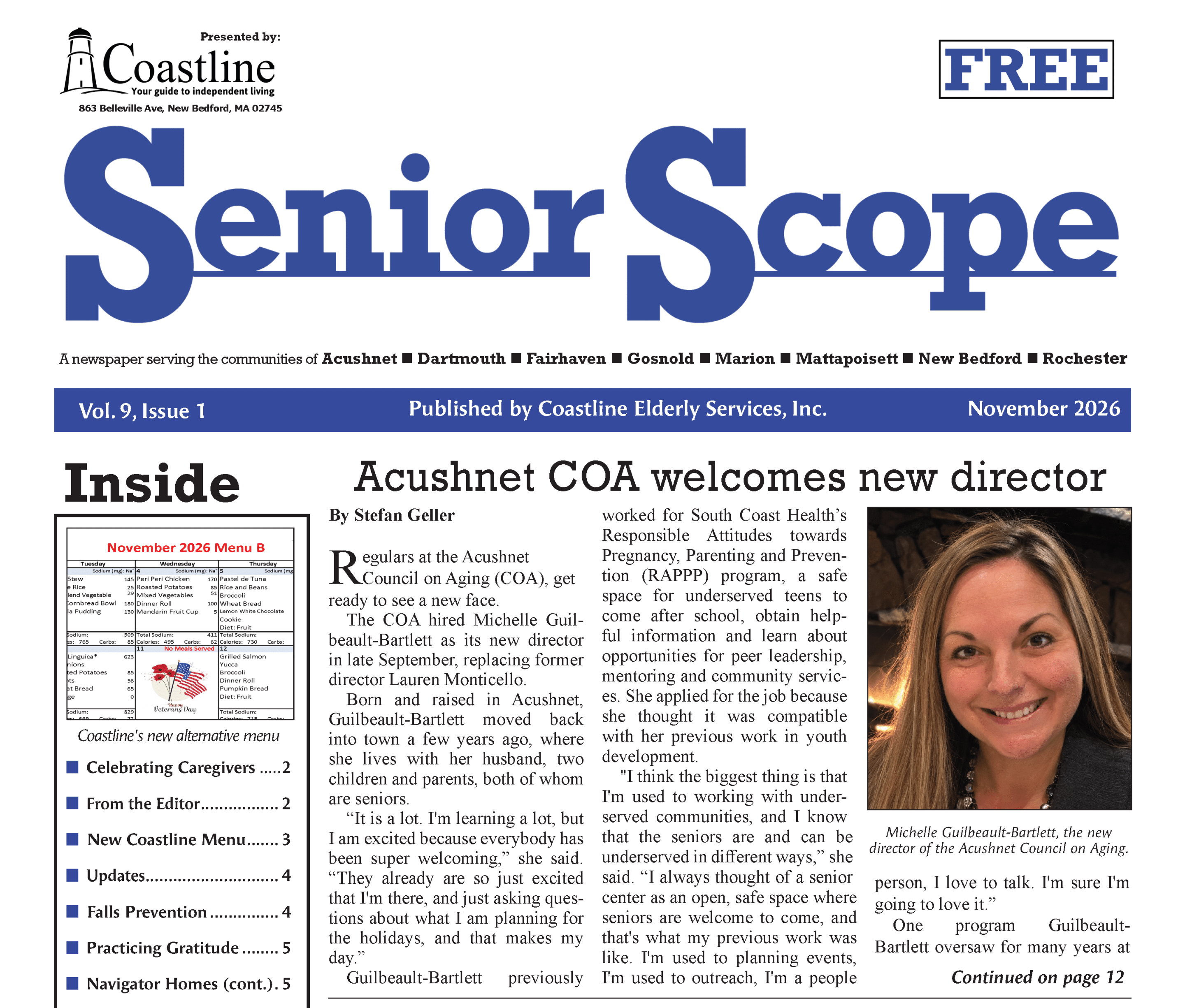 Top half of Senior Scope front page of the June 2026 issue.